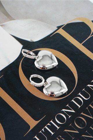 Byzeynaaksesuar Kadın Vip Seri Kalp Figürlü Küpe Çok Renkli