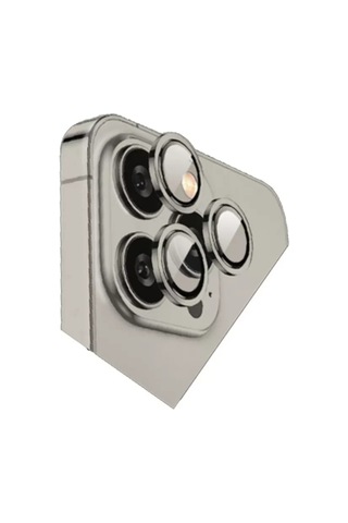 Mey İthalat iPhone Uyumlu 15 Pro Max Bilvis Titan Kamera Lens - Titan Gri