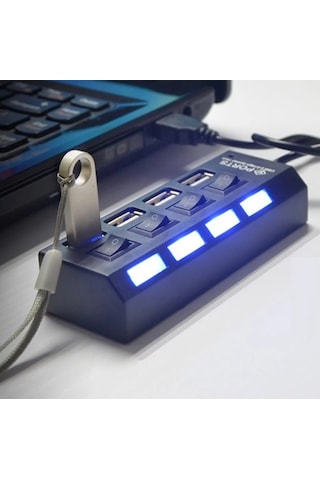 Auris Hb01 4 Port Usb Çoklayıcı Usb Hub Çoğaltıcı Ledli