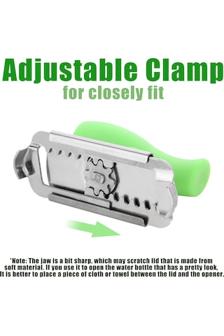 Samdoo Paslanmaz Çelik Kavanoz Açacağı - Her Boyutta Kavanoz Ve Şişe İçin Pratik Mutfak Aleti, Yeşil Gümüş