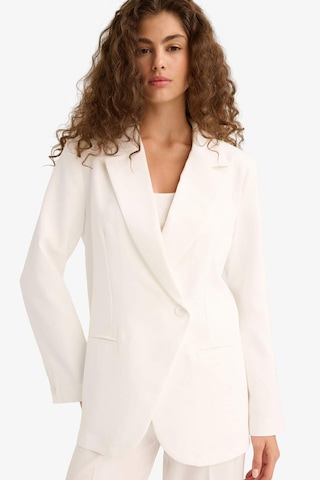 Defacto Fitted Ceket Yaka Tafta Krep Blazer Ceket F8035ax25auwt32 Beyaz