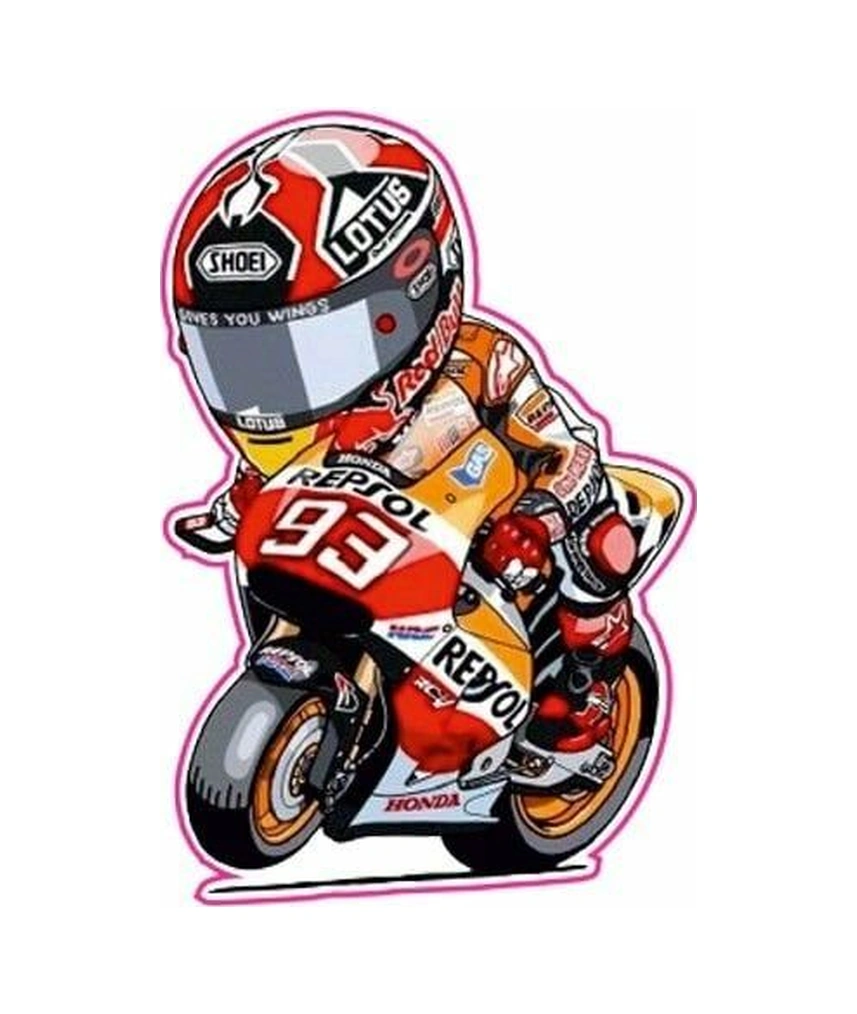 Kabartmalı Motor Ve Oto Sticker 7,2x10,5 Cm Ölçüsünde