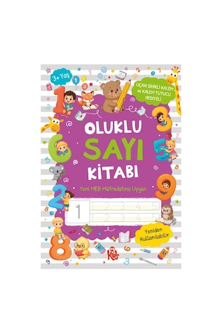 Oluklu Sayı Kitabı / Uçan Sihirli Kalem Ve Kalem Tutucu Hediyeli / 3+