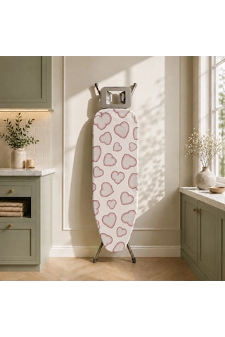 Pionny Keçeli Ütü Masası Kılıfı - 55x140 Cm - Love Çok Renkli