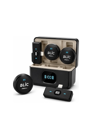 Bwc-05 Kablosuz İkili Yaka Mikrofonu Lightning Girişli Dijital Ekranlı 2.4g Canlı Yayın Ve Video Kayıt Mikrofonu