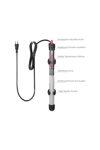 Hfambition Akvaryum Otomatik Isıtıcı Ve Termometre Seti - 25w, 20-34 C Ayar Aralığı, Tamamen Sucuz, Güvenli Isı Regülasyonu Abd Şarj