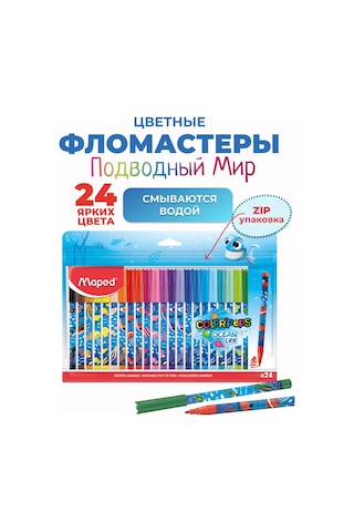 Maped Ocean Sulu Çıkarılabilir Keçeli Kalemler, 24 Renk 145172946