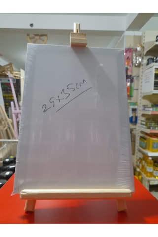 Masa Üstü Çam Ağacından Şövale 49 22cm Ebatı Ayak Açıklığı 19cm