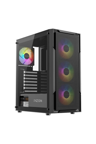 Fazeon F11 750w 80+ Bronze Tempered Glass Mesh 4x Rgb Fanlı Siyah Atx Bilgisayar Kasası