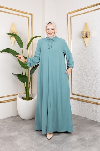 Salaş Kesim Aerobin Kumaş Ferace / Su Yeşili - F137 Su Yeşili