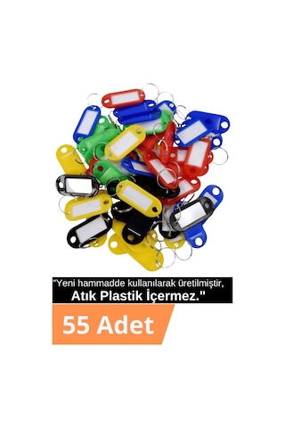 Plastik Anahtarlık - Isimli Renkli Anahtarlık Emlakçı Anahatlığı 110 Adet
