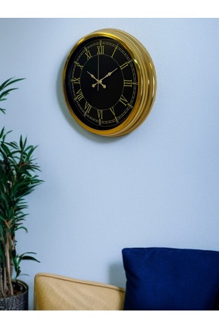 Büro Ev Ofis Hediyesi İçin 40cm Golden Tip Prestij Duvar Saati Diğer 02378372
