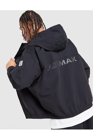 Nike Air Max Kapüşonlu Dokuma Erkek Ceket-sportxstore Siyah