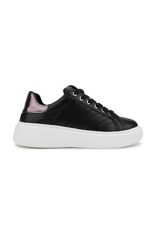 Tamer Tanca Kadın Suni Deri Siyah Sneakers & Spor Ayakkabı 1065 065 Bn Ayk Sk25-26 Sıyah/platın Siyah
