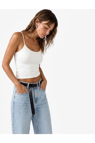 Koton Viskon Kumaş Slim Fit 2'li Askılı Tişört Seti Multıcolor 6sak10443ek Mavi