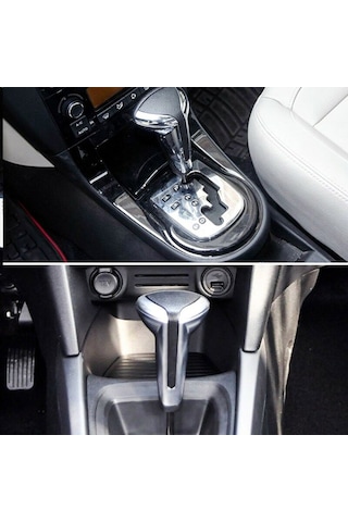 Dianziye Peugeot 307 Ve Citroen C4 Sega İçin Dayanıklı, Su Geçirmez, Konforlu Vites Kolu Kapağı - Abs+pvc Malzeme, Gümüş+siyah Renk, 13mm Montaj Delikli Çok Renkli