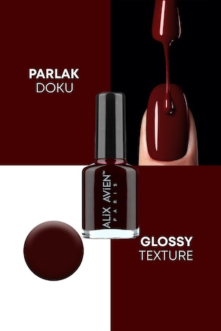 Alix Avien Bordo Oje 108 Yüksek Pigmentli Uzun Süreli Kalıcılık Hızlı Kuruma Nail Lacquer 108