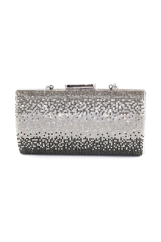 Taşlı Siyah Abiye Çanta. Clutch Siyah Taşlı Gece Çantası. Abiye Çanta Siyah. Siyah Abiye Çantası. Gümüş