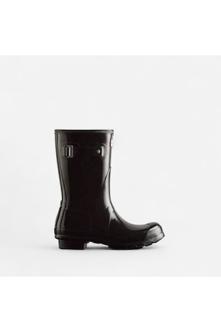 Hunter Womens Orıgınal Short Gloss Boot Kadın Siyah Kısa Bot Wfs1000rgl-blk