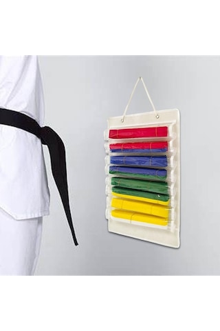 Pazly Suntek Karate Kemer Düzenleyici Hafif Keçe Taşınabilir Beyaz - Spor Aksesuarı Beyaz