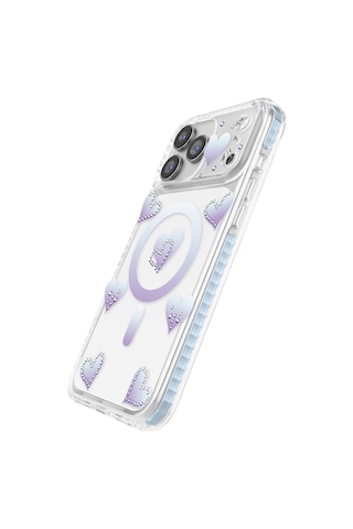İphone 17 Pro Max Uyumlu Kılıf M-safe Şarj Özellikli Zore Paris Elvo Sert Pc Kapak Mavi