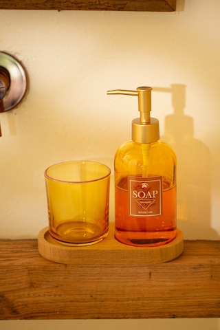 Rakle Vina Ahşap Standlı Banyo Seti Amber 420 Cc Renkli