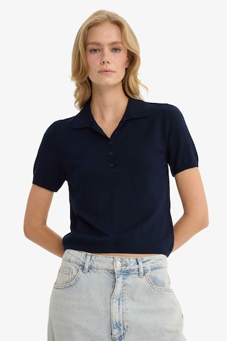 Defacto Fitted Polo Yaka Kısa Kollu Triko Kazak F2885ax25aunv131 Lacivert