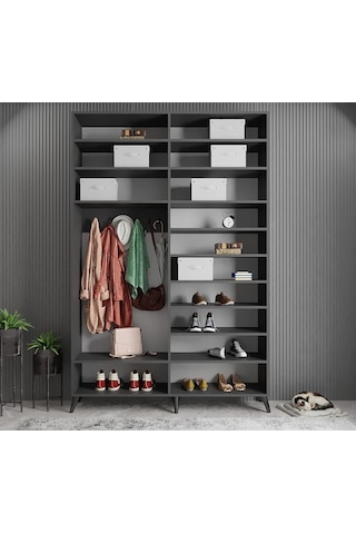 Viva Sürgülü Yüklük Modülü Portmanto Vestiyer Ayakkabılık F 140cm