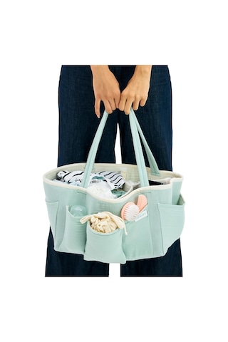 Miniboni Müslin Anne Organizer Çanta - Yeşil Standart Yeşil