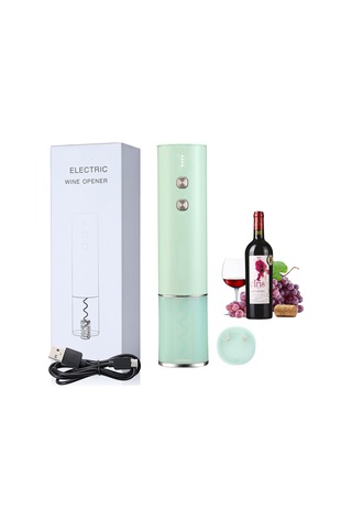 Sones Elektrikli Açacak Paslanmaz Çelik Mini Kırmızı Şarap Şişe Açacağı, Renk: By266 Esmer Yeşil Diğer