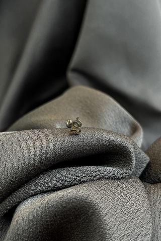 Şık Yılan Tasarım Piercing 316L Paslanmaz Çelik Silver Gümüş Renk Gümüş
