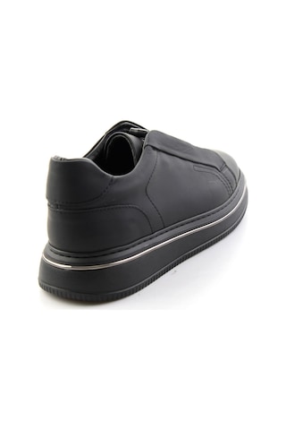 Bambi Mat Siyah Hakiki Deri Erkek Sneaker E01774101503