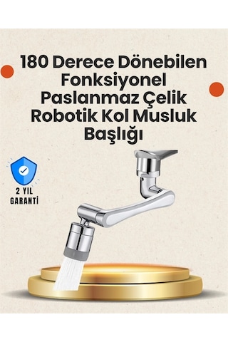 Bfs Lavabo Ve Mutfaklar İçin 1080 Derece Döner Musluk Başlığı Pirinç Gövdeli Çok Renkli