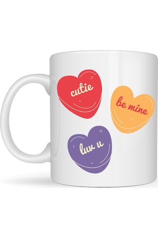 Cutie Be Mine Lyk U Porselen Kupa Model 9 - Sevgiliye Özel Tatlı Tasarım Diğer