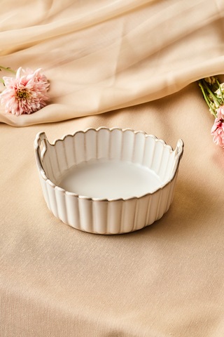 Karaca Daisy Sunumluk 16,5 Cm Krem