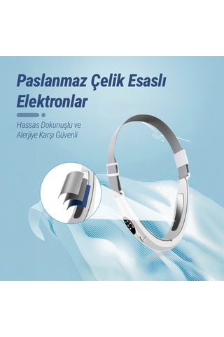 Veryfit HY18 V Şekilli Yüz Germe Çene Eritme Elektrikli Ledli Titreşimli 8 Modlu Ems Güzellik Cihazı Beyaz