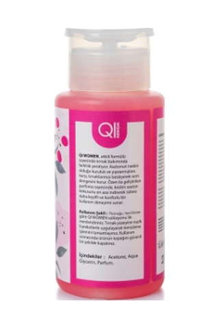 Qiwomen Besleyici Oje Çıkarıcı Pompalı Aseton 200 ML