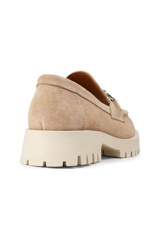Deery Kadın Hakiki Süet Bej Tokalı Loafer - 02037zbejc01