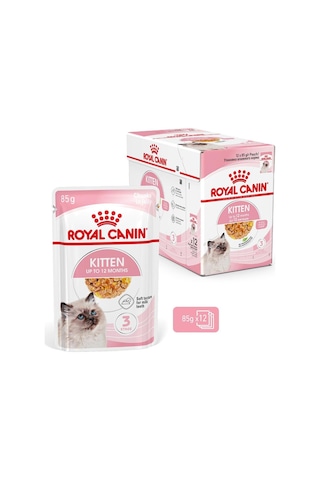 Royal Canin Kitten Jelly Pouch Yaş Mama, Yavru Kedi, 85 G X 12 Adet