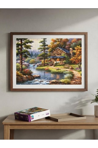 Dağ Evi Ve Güne Merhaba İkili Set - 1000 + 500 Parça İkili Puzzle Seti
