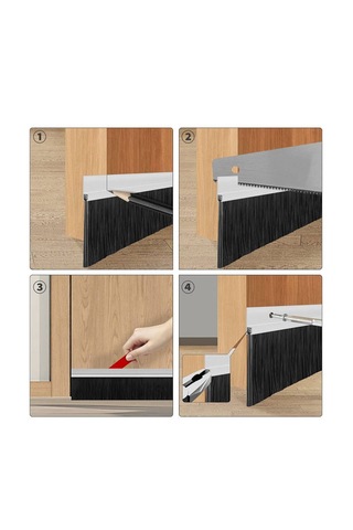 Kapı Alt Fırça Fitil - Alüminyum Kapı Alt Kıl Fırça