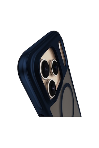 Buff Apple iPhone Uyumlu 17 Pro Max Magsafe Air Bumper Kılıf Dark Blue Koyu Mavi