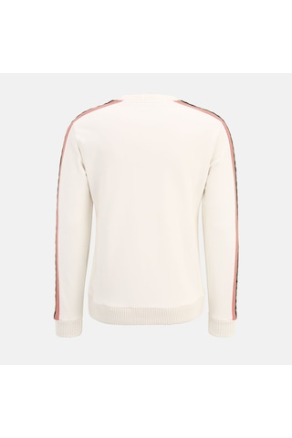 Beyaz Fila Erkek Bisiklet Yaka Sweatshirt Braid Detail Tm411156 BEYAZ