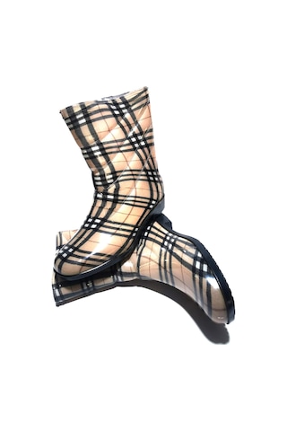 Yağmur Çizmesi Su Geçirmez Kahve - Krem