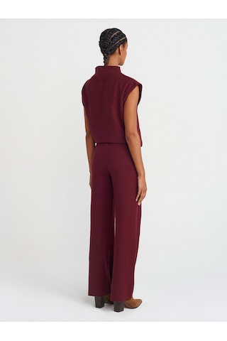 Dilvin Dilvin 71819 Yüksek Bel Pantolon Bordo