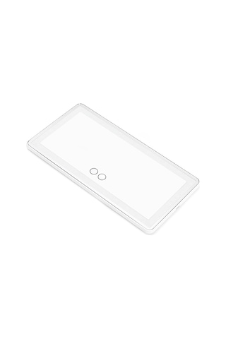 Araba Güneşlik Ayna Usb Şarj Edilebilir Kozmetik Makyaj Aynası 3 Işık Modlu Dokunmatik Ekran - Beyaz