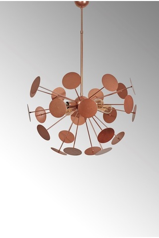 Luzarana Rosso Bakır Metal Gövde Tasarım Lüx Avize Çok Renkli