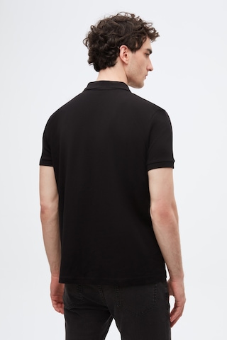 D's Damat Ds Damat Regular Fit Siyah Pike Dokulu %100 Pamuk Kıvrılmaz Polo Yaka Nakışlı T-shirt 4HC14ORT51000 Siyah