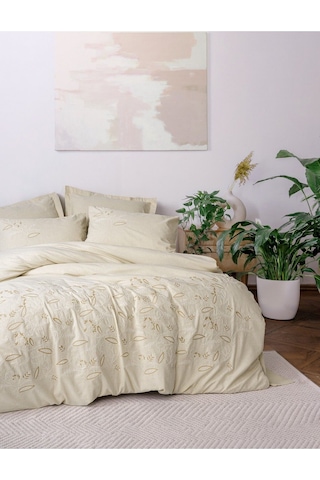 Cotton Box 1570/2-cb Cotton Keten Ck Nevresım Takımı Lapelıs Krem