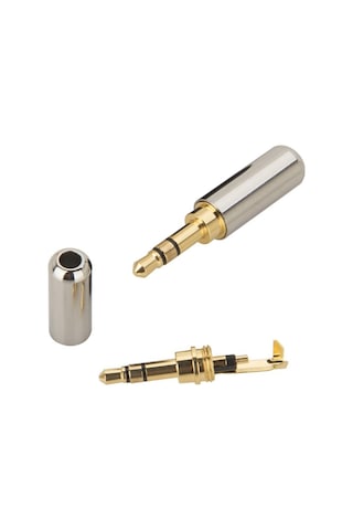 3.5Mm Stereo Jack Metal 3 Pin Stereo Erkek Konnektör 3 Boğumlu